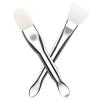 2PCS Facial Mask Brush Applicator Double-Ended Face Mask Brush for Mud Clay Modeling Mask, DIY, Soft Silicone Face Mask brush, Mask Applicator Tool with Digging Spoon Brush view 1