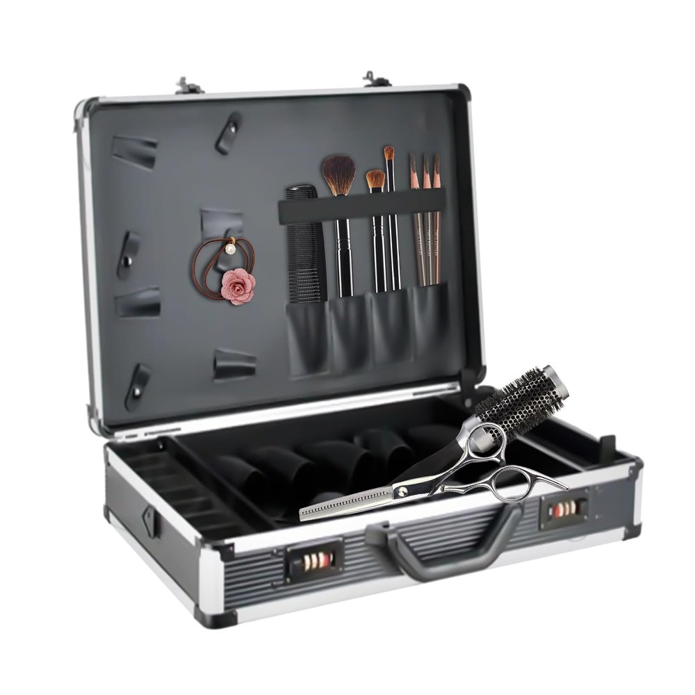 Ageanbri Barber Carrying Case Barber Case, Stylist Tool Box Professional Salon Hair Cutting Grooming Kit Storage Organizer for Clippers, Scissors, Barber Supplies