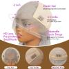 13x6 Grey Lace Front Wigs Human Hair Body Wave 28 Inch 250% Density Pre Plucked with Baby Hair for Women Natural Hairline, Daily & Party Use Silver Grey Body Wave Wig view 4