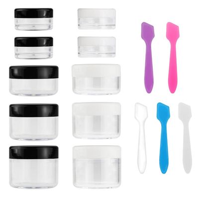 10 Pack ClearMakeup Travel Containers with Lids Kit for Toiletries for Toiletries Travel Size Containers Kit for Toiletries,Silicone Cream Jars,Leak-Proof Travel Accessories