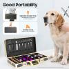Ageanbri Professional Barber Supplies Case, Barber Cases for Clippers and Supplies, Hairdressing Tools Storage Case with Handle and Secure Numlock, Barber Travel Case (Gold) view 2