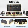 Ageanbri Professional Barber Supplies Case, Barber Cases for Clippers and Supplies, Hairdressing Tools Storage Case with Handle and Secure Numlock, Barber Travel Case (Gold) view 4