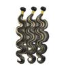 Niciitysi Ombre P1B27 Body Wave Bundles Human Hair 26 28 30 inch Double Weft Brazilian Hair Extensions Highlight Two Tone Black Mixed With Blonde Bundles for Women view 3