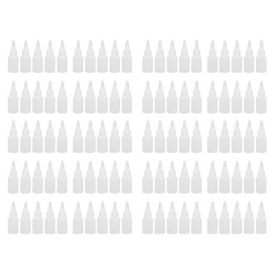 100pcs 30ml Small Translucent Bottle, Refillable Condiment Container Liquid Dispensing Bottle with Scale for Travel Picnic Arts