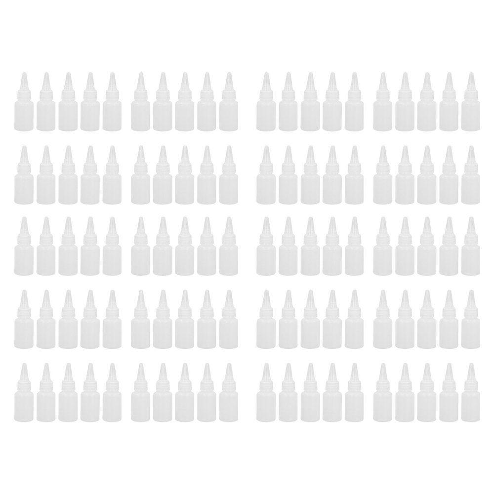 100pcs 30ml Small Translucent Bottle, Refillable Condiment Container Liquid Dispensing Bottle with Scale for Travel Picnic Arts