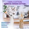 200 Counts Medical Cotton Swabs With Big End and Wooden Stick, Graded Cotton view 2