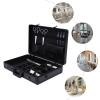 Ageanbri Beauty Barber Case, Professional Heavy Duty Matte Black Case for Clippers and Accessories, Barber Suitcase with Organizing Compartments, Reinforced Edges view 2