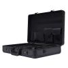 Ageanbri Beauty Barber Case, Professional Heavy Duty Matte Black Case for Clippers and Accessories, Barber Suitcase with Organizing Compartments, Reinforced Edges view 3