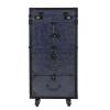 BOPRCSH Rolling Makeup Train Case Large Storage Cosmetic Trolley with Combination Locks and Key Locks, Professional Makeup Travel Storage Organizer Case for Barber Stores, Beauty Stores view 1