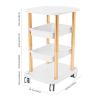 4-Tier Salon Rolling Cart, 4 Large Capacity Facial Tray, Rolling Beauty Trolley for Storing Equipment and Tools, Movable Storage Trolley for Beauty Salon, Spa, Office, footprint:19*15 in (white,Gold) view 2