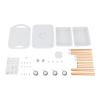 4-Tier Salon Rolling Cart, 4 Large Capacity Facial Tray, Rolling Beauty Trolley for Storing Equipment and Tools, Movable Storage Trolley for Beauty Salon, Spa, Office, footprint:19*15 in (white,Gold) view 3