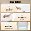 4-Tier Salon Rolling Cart, 4 Large Capacity Facial Tray, Rolling Beauty Trolley for Storing Equipment and Tools, Movable Storage Trolley for Beauty Salon, Spa, Office, footprint:19*15 in (white,Gold) view 4