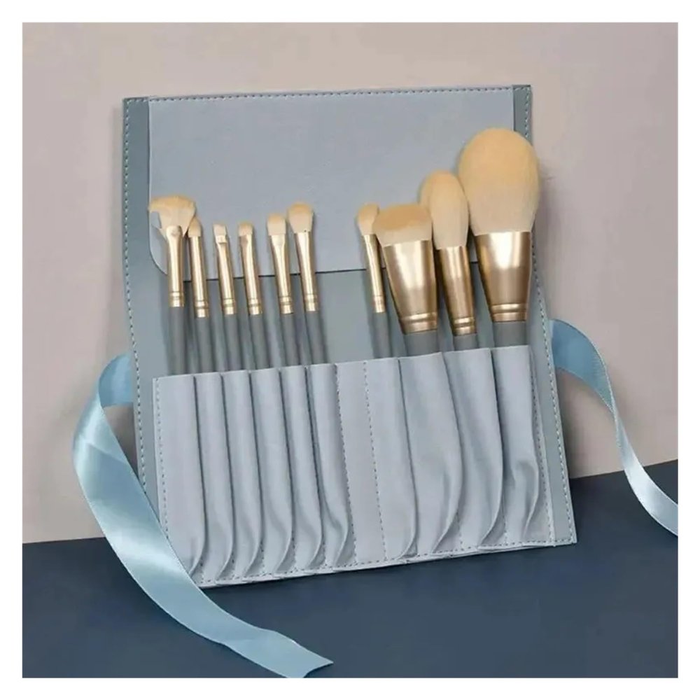 10Portable Soft-Bristled Makeup Brushes Morandi Color Makeup Brush Set Novice Beginners Advanced Full Set of Makeup Tools