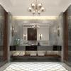 36x24inch Glossy Brushed Silver ed Mirror for Bathroom Rectangular Wall Bathroom Mirror Metal e (Horizontal Vertical) ET910 view 2