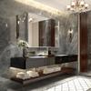 36x24inch Glossy Brushed Silver ed Mirror for Bathroom Rectangular Wall Bathroom Mirror Metal e (Horizontal Vertical) ET910 view 4