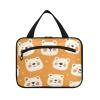 Yoogain Orange Cute Polar Bears White hanging travel bag with hanging with hook, designer foldable bag with compartments for travelers work bolsos para hombre L view 1