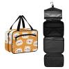 Yoogain Orange Cute Polar Bears White hanging travel bag with hanging with hook, designer foldable bag with compartments for travelers work bolsos para hombre L view 2