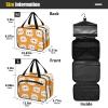 Yoogain Orange Cute Polar Bears White hanging travel bag with hanging with hook, designer foldable bag with compartments for travelers work bolsos para hombre L view 3
