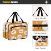 Yoogain Orange Cute Polar Bears White hanging travel bag with hanging with hook, designer foldable bag with compartments for travelers work bolsos para hombre L view 4