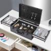 Ageanbri Barber Carrying Case Barber Case, Stylist Tool Box Crocodile Pattern Professional Salon Hair Cutting Grooming Kit Storage Organizer for Clippers, Scissors, Barber Supplies view 2