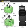 Yoogain Green Flowers hanging mens travel toiletry bag with hook, designer foldable waterproof toiletry bag for essentials for women trip kit de para mujer L view 3
