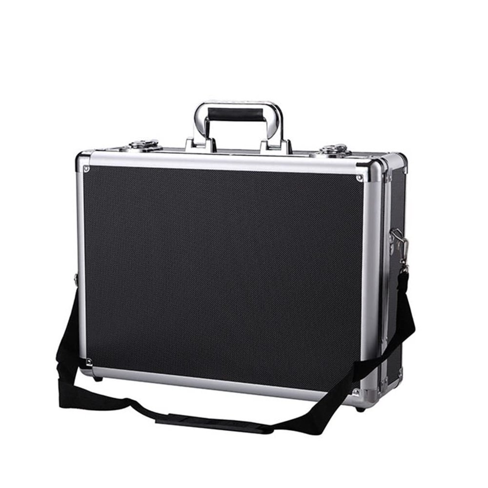 CGTENBS Aluminum Beauty Makeup Suitcase Hairpin Hair Clipper Storage Box Cosmetics Tool Box Shoulder Bag(D)