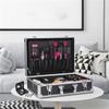 CGTENBS Aluminum Beauty Makeup Suitcase Hairpin Hair Clipper Storage Box Cosmetics Tool Box Shoulder Bag(D) view 4