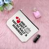 50th Birthday Gifts for Women Makeup Bag Happy Birthday Gifts for Mom Grandma Aunt 50 Years Old Present for Her Cosmetic Bag Christmas Mother's Day Present for Coworker Friends Zipper Travel Pouch view 3