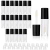 20Pcs Empty Lip Gloss Tubes, 1.2ml Refillable Mini Lip Gloss Containers Bottles Clear Lipgloss Tubes with Wand Cosmetic Containers for Lipstick Samples Travel Carry (Black) view 1