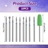 10 Pcs Nail Drill Bits Set Russian Manicure Drill Emery Bits Professional Cuticle Remove Bit Set Diamond Bit for Nail Drills for Nails Pedicure Home Salon view 2