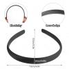 2Pcs Satin Headbands Women Girls Non-Slip Fashion Headband Plain Wide Hair Band Hoops Elastic Solid Hairband DIY Holiday Costume Accessories for Cosplay Holiday Halloween (Black; White, 1.5cm) view 2