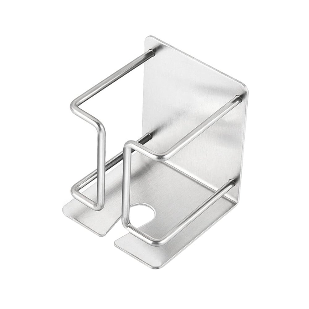 Healvian Stainless Steel Wall-mounted Electric Holder Shaving Stand for Bathroom Organization Adhesive Electric Shaver Storage for Home and Salon