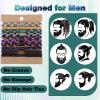 10 Pack Men Hair Ties, Elastic Longhairs Hair Ties for Men, Guys, Curly Buns & Longhair Ponytails, Thick Dense Hairstyle (Mixed Colors) view 3