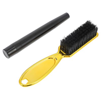 Healvian 1set Beard Filling Pen Brush Kit for Men Four-prong Beard Filler Hair Tools Restoration and Grooming Includes Hair Brush