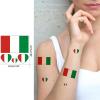 100pc Italian Flag Tattoo Stickers, 25-Sheet IT Italy National Flags Face Temporary Tattoo Adult, Patriotic Small Italian Flag Fake Tattoo for Men Women Party Decoration view 4