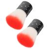LIFKOME 2pcs Dipping Powder Nail Brush Soft Mushroom Head Powder Brush for Nail Dust Cleaning French Manicure Skin Friendly Practical Random Color view 1