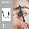 Beaupretty 3sets Eyebrow Trimming Tools Scissors Razor Tweezers Brush for Eyebrow Shaping for Men Women Professional Home Use view 4