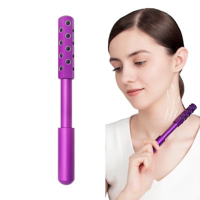 Betypura Facial Roller - Uplift Facial Massaging Beauty Roller, Face Massager Roller, Face Rollers for Women, Portable 7.6" Purple Beauty Roller for Face, Eye, Neck, Chin, Skin - 24-Stone