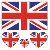 100pc British Flag Tattoo Stickers, 25-Sheet UK Union Jack National Flags Face Temporary Tattoo Adult, Patriotic Small United Kingdom Flag Fake Tattoo for Men Women Party Decoration view 1