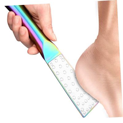 WRITWAA Stainless Steel Dual-Sided Foot Rasp Exfoliator Tool Portable Callus Remover for Men and Women Effective Dead Skin and Callus Removal for Smooth Feet