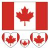 100pc Canadian Flag Tattoo Stickers, 25-Sheet Canada CA National Flags Face Temporary Tattoo Adult, Patriotic Small Canada Flag Fake Tattoo for Men Women Party Decoration view 1