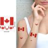 100pc Canadian Flag Tattoo Stickers, 25-Sheet Canada CA National Flags Face Temporary Tattoo Adult, Patriotic Small Canada Flag Fake Tattoo for Men Women Party Decoration view 4