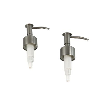 MUCKLILY 2pcs Stainless Steel Lotion Pump Heads Replacement Caps for Pump Head Bottle