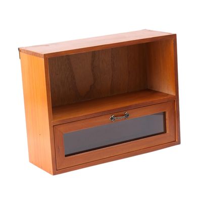 Healeved Organize Your Space Wooden Storage Box Perfume Makeup Jewelry Desktop Storage Decorative Cabinet Living Bedroom
