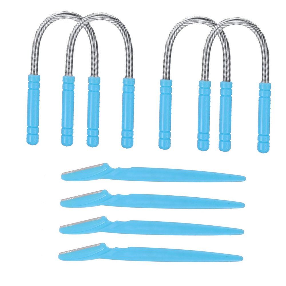 Beaupretty 8pcs Facial Hair Removal and Eyebrow Trimmer Set Precision Eyebrow Razors with Safety Covers for Women Painless Facial Hair Removal Tool