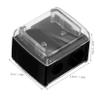Healvian Double Hole Mini Pencil Sharpener for Eyebrow Lip Liner and Eyeliner Manual Makeup Sharpener Dual Blades Black view 2