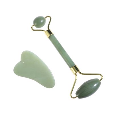 Beaupretty Jade Beauty Device Facial Massage Roller Set Roller Massager Skin Care Massager Tool for Adhesions Scarring Relief