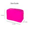 Blue Bird Nylon Makeup Bags for Women Girls Travel Toiletry Pouch Cosmetic Bag Makeup Organizer (Neon Pink, Large) view 2