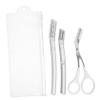 Beaupretty 1set Complete Eyebrow Kit Razor Scissors Trimmer for Precise Shaping Comfortable Grip Travel-Friendly for Levels view 1