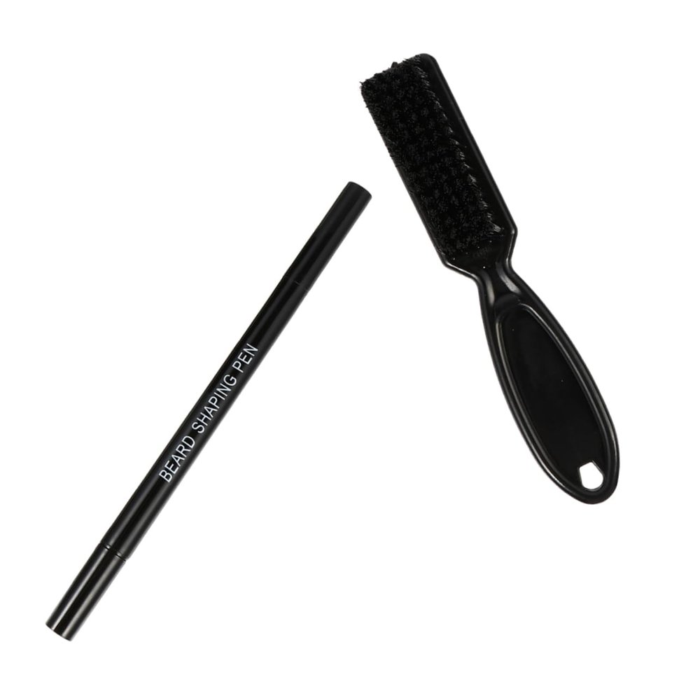OATIPHO 1set Dual- Beard Pencil Filler and Brush for Precise Beard Shaping Deep Easy to Use for Men Grooming and Filling